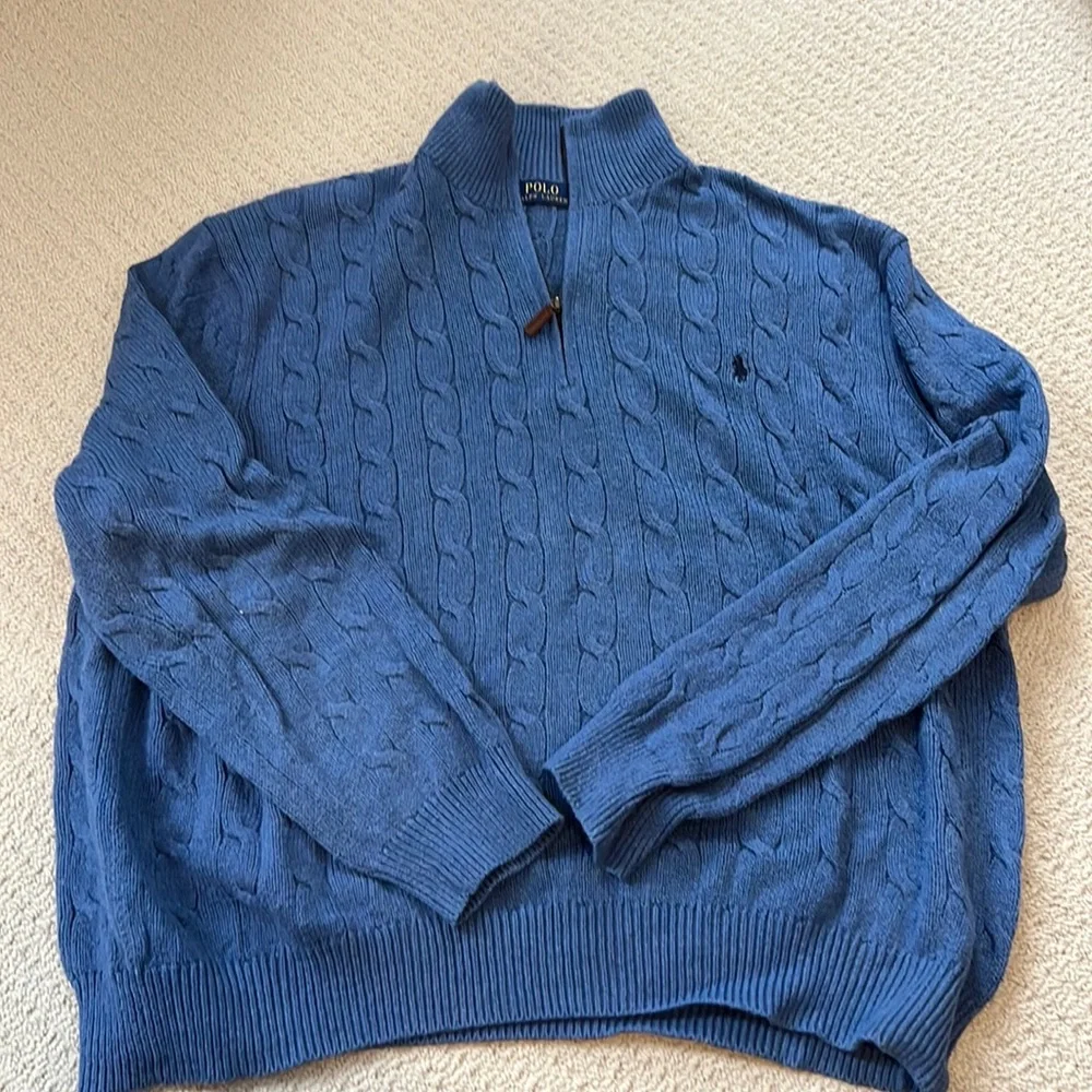 Ralph Lauren Cable 1/4 Zip Sweater - Picture 1 of 2